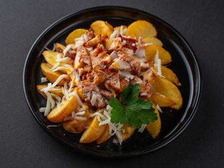 Картофель, запеченный по-канадски с курицей
